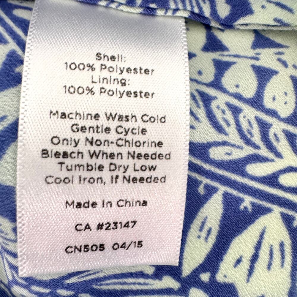 Talbots Womens Sleeveless Maxi Dress Size 8 Chiffon Flowy Floral Paisley Blue - Picture 7 of 8